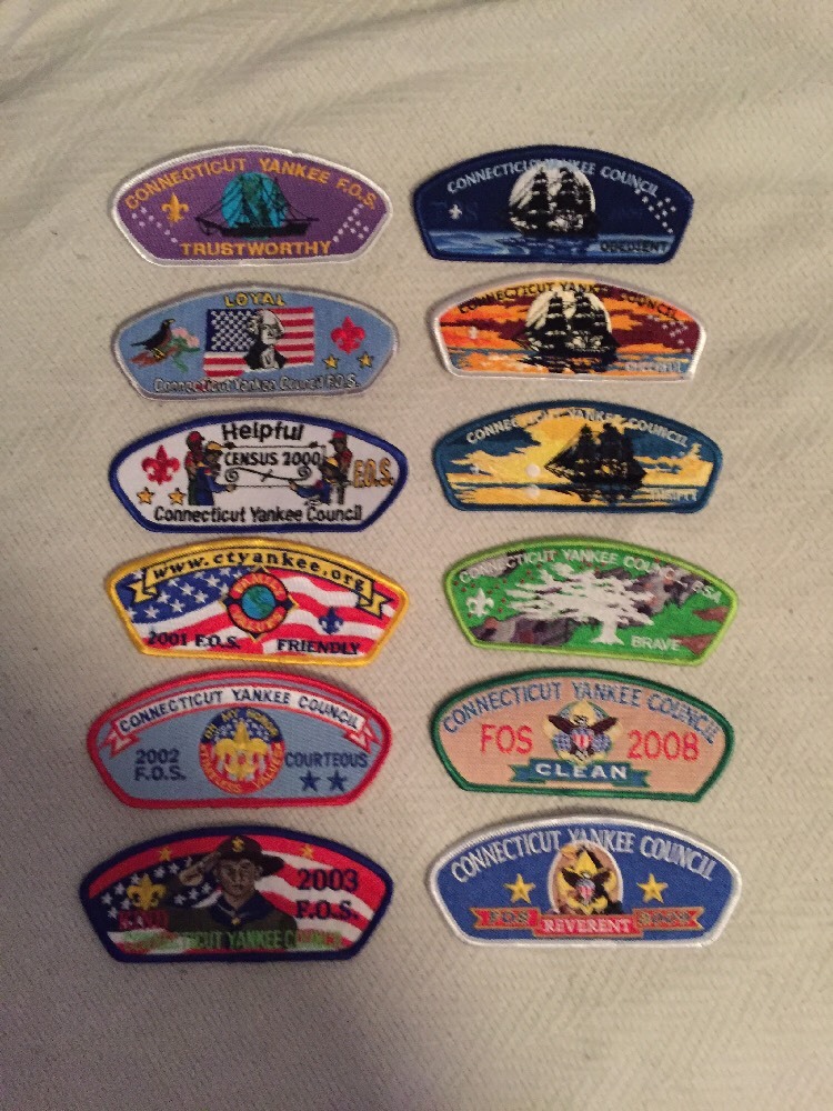 Connecticut Yankee Council 72 - Owaneco 313 - Full Scout Law FOS SET 1998-2009