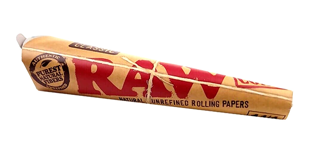 5X RAW CLASSIC CONE 1 1/4 SIZE UNREFINED ROLLING PAPERS 6 CONES PER PACK😎