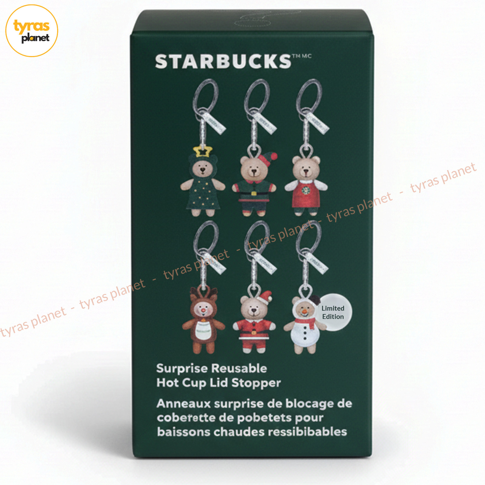 Starbucks 2025 Holiday Blind Box Barista Bear Cup Lid Stopper Limited Unopened