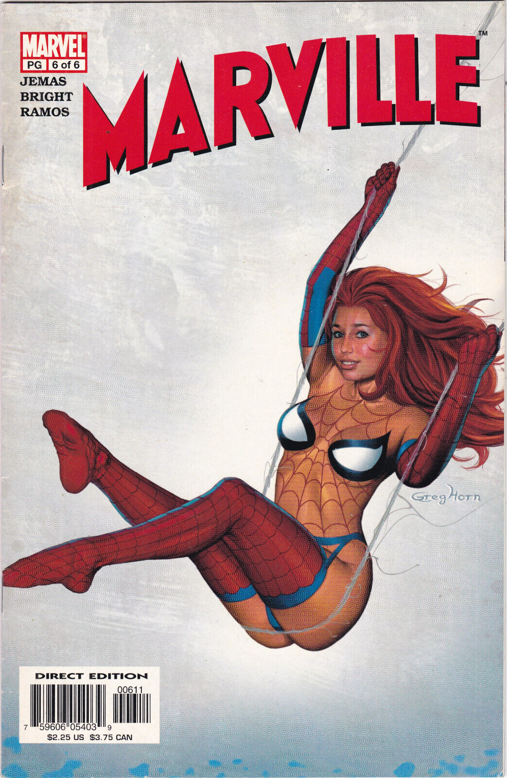 MARVILLE #6 NMINT MARY JANE SPIDER-MAN GREG HORN SEXY COVER MARVEL Comics 2003🔥