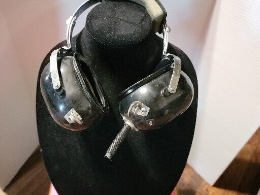 Vintage Straightaway 372-8C-M-C Military Aviation Headset with Microphone