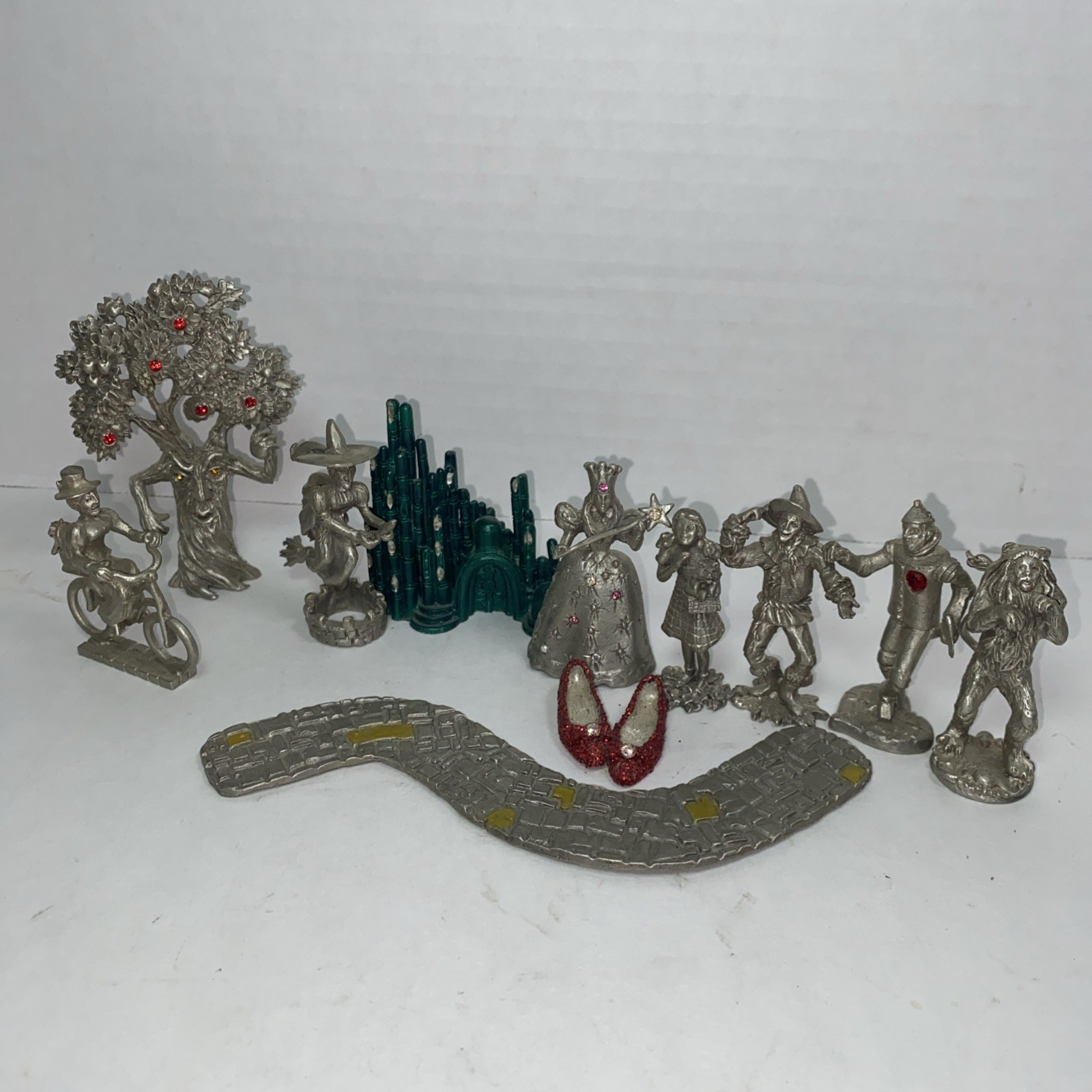 Vintage 1997 RARE Wizard of Oz Pewter Comstock Collection 11 PCs (E9)
