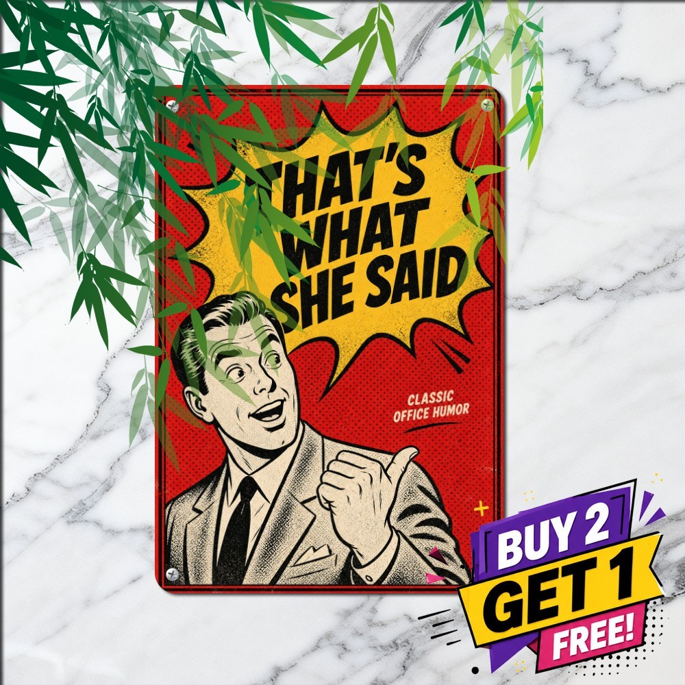 Humorous Retro Comedy Quote Metal Tin Sign Funny Man Cave Room Wall Plaque