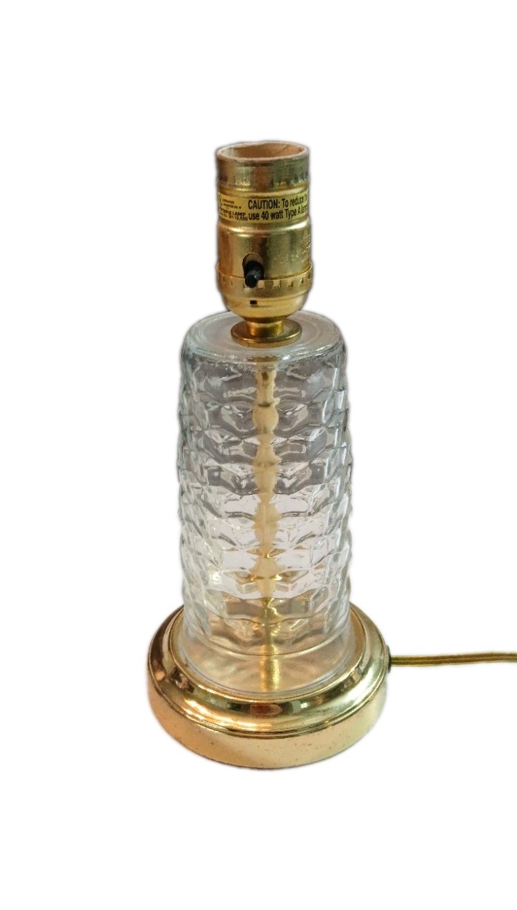 Vintage Crystal Glass Table Lamp Base 10\