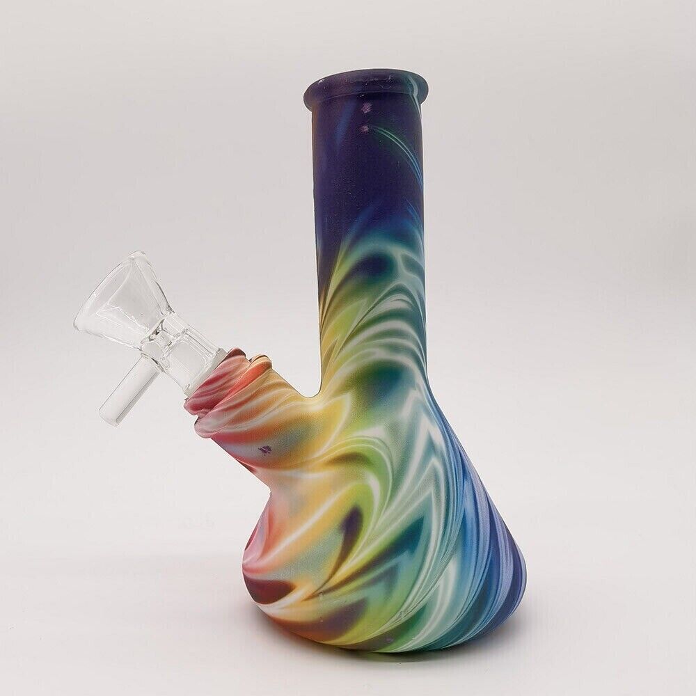 4.7inch Silicone Water Pipe Colorful Smoking Bong Mini Bubbler Shisha Beaker US
