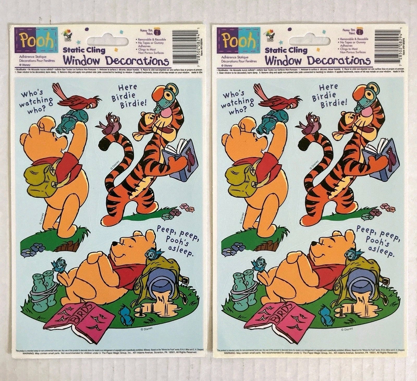Vintage Winnie The Pooh Window Decorations Cling Stickers Disney NEW NOS Vintage Winnie The Pooh Window Decorations Cling Stickers Disney NEW NOS
