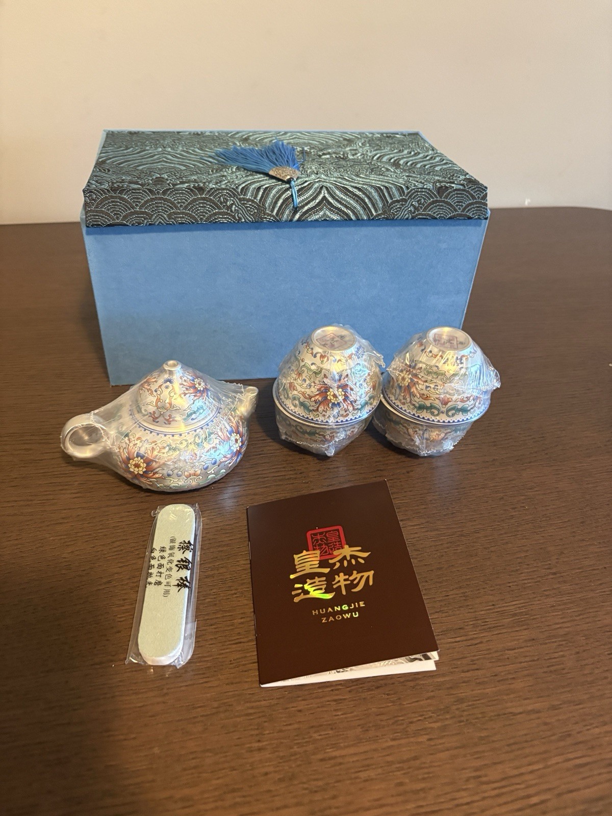 Huangjie Zaowu 皇杰造物 Dehua 德化 鎏银 Silver Tea Set 茶器 1 Teapot & 4 Teacups