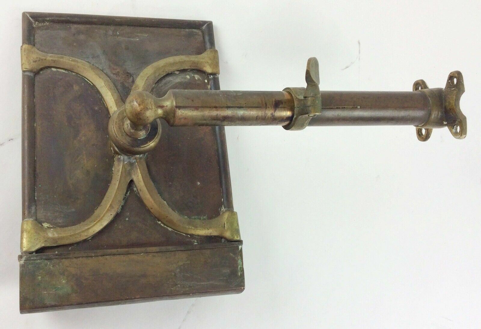 Unusual Antique brass train car shaving mirror
