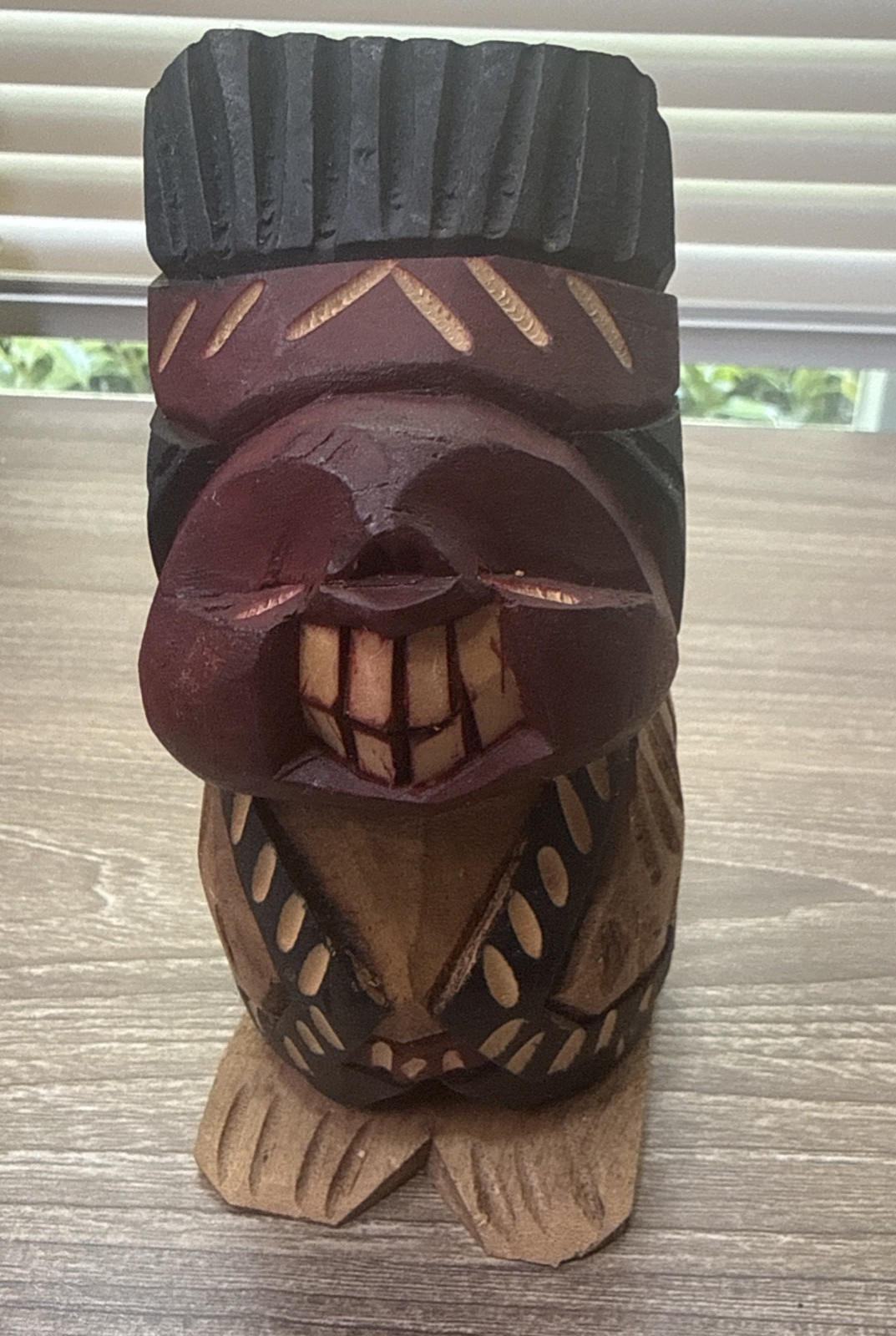 Vtg Indio Pícaro Hand-carved Wooden Figurine Chilean Folk Art Phallic Pop-up