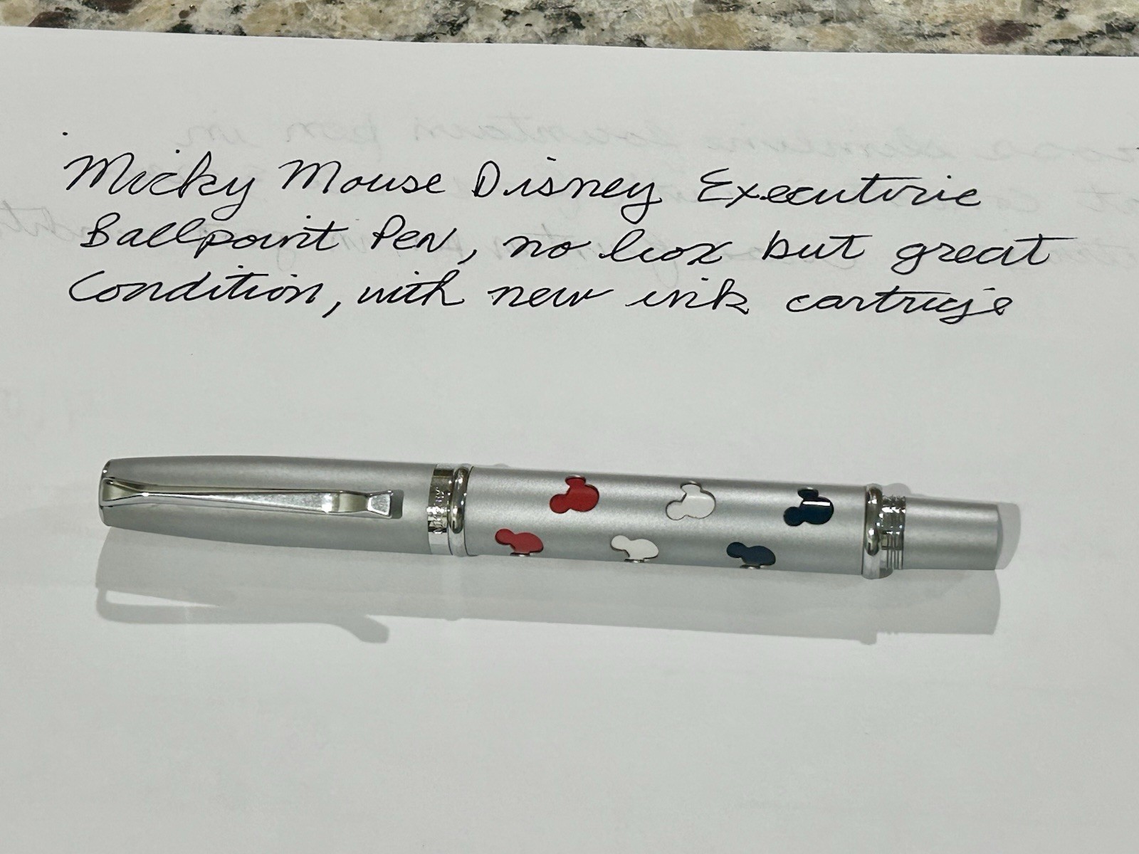 Rare Disney Executive Micky Mouse Ink Collectable Pen Excellent condition