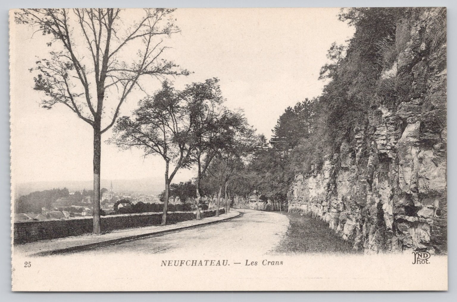 Neufchâteau Les Crans France Vintage RPPC Postcard Neurdein Scenic Road View