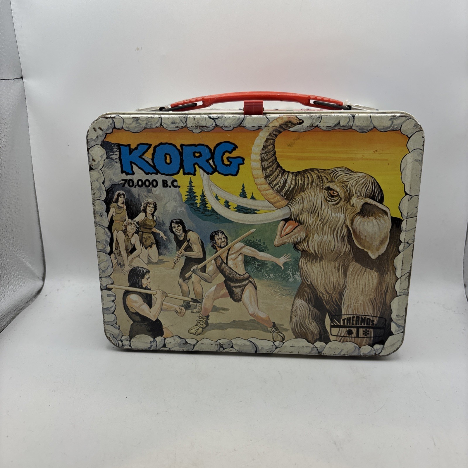 Vintage 1975 Hanna Barbera KORG 70,000 B.C. Metal Lunch Box, No Thermos