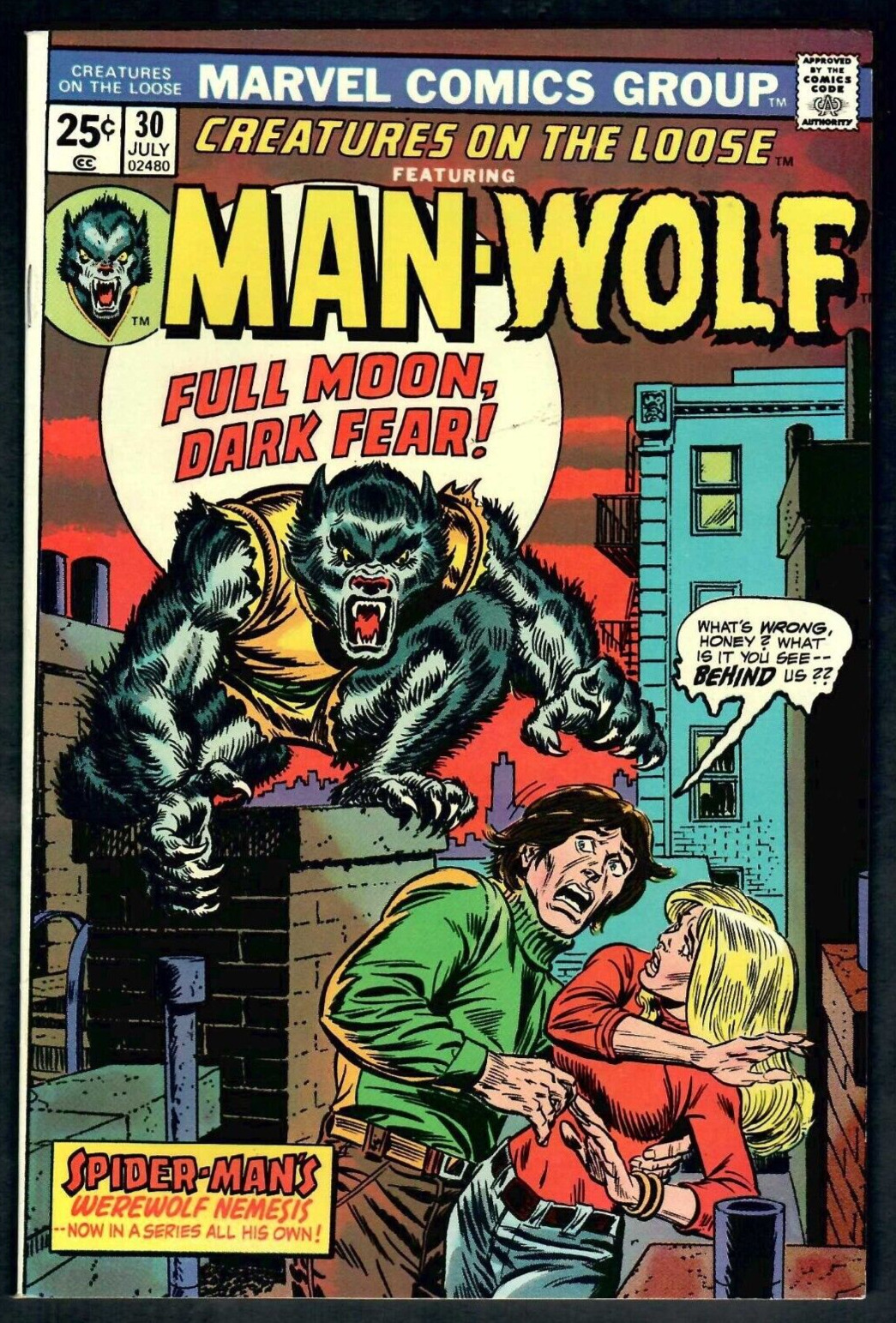 Creatures on the Loose # 30 (9.0) Marvel 7/1974 Man Wolf Begins High Grade Key
