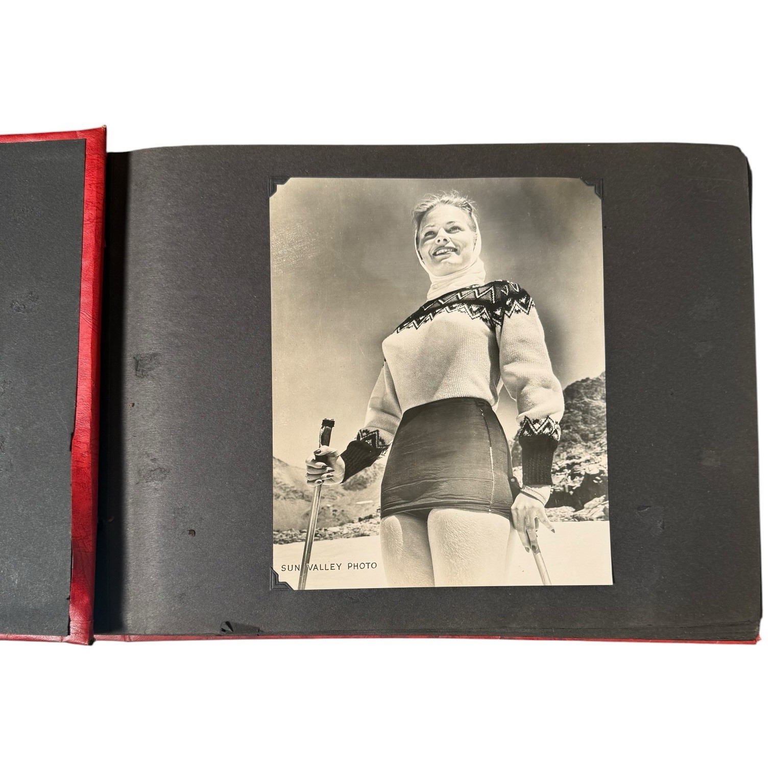 Vintage 1945 Photo Album Sun Valley Idaho Ski US Navy San Francisco RPPC More