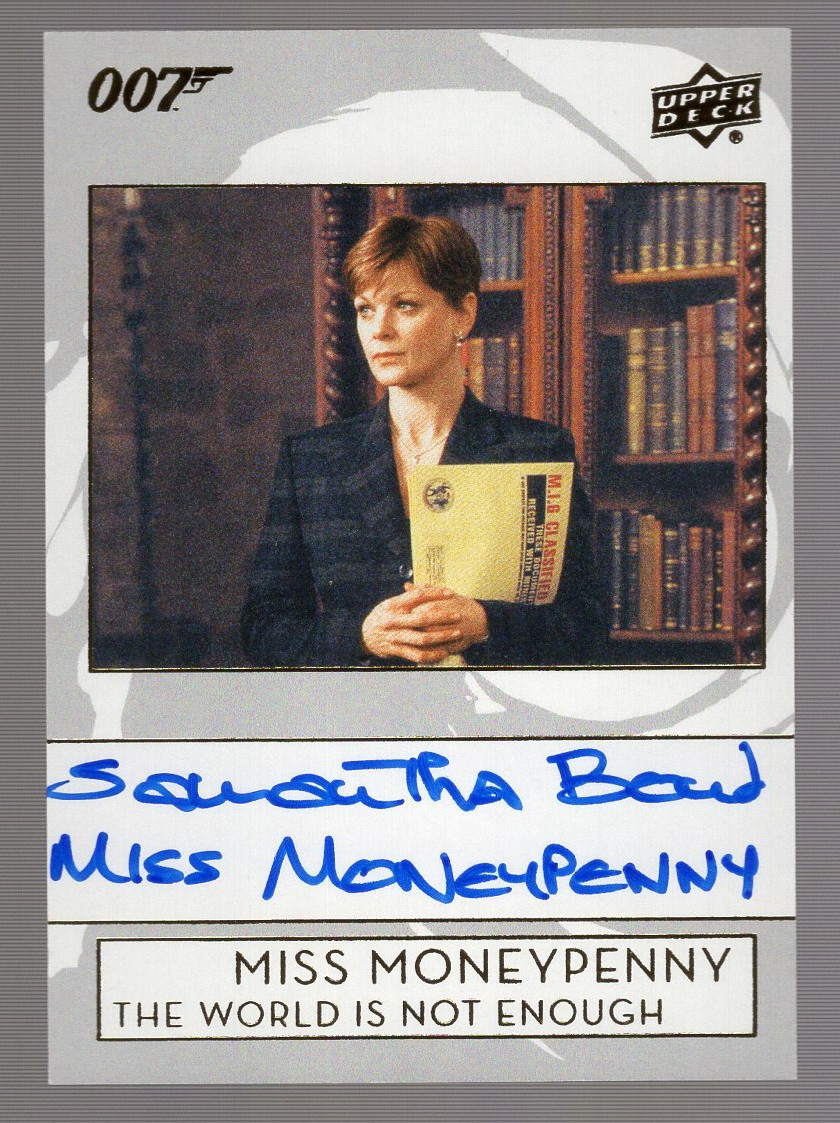 SAMANTHA BOND AS MISS MONEYPENNY 2019 UPPER DECK JAMES BOND INSCRIPTIONS AUTO