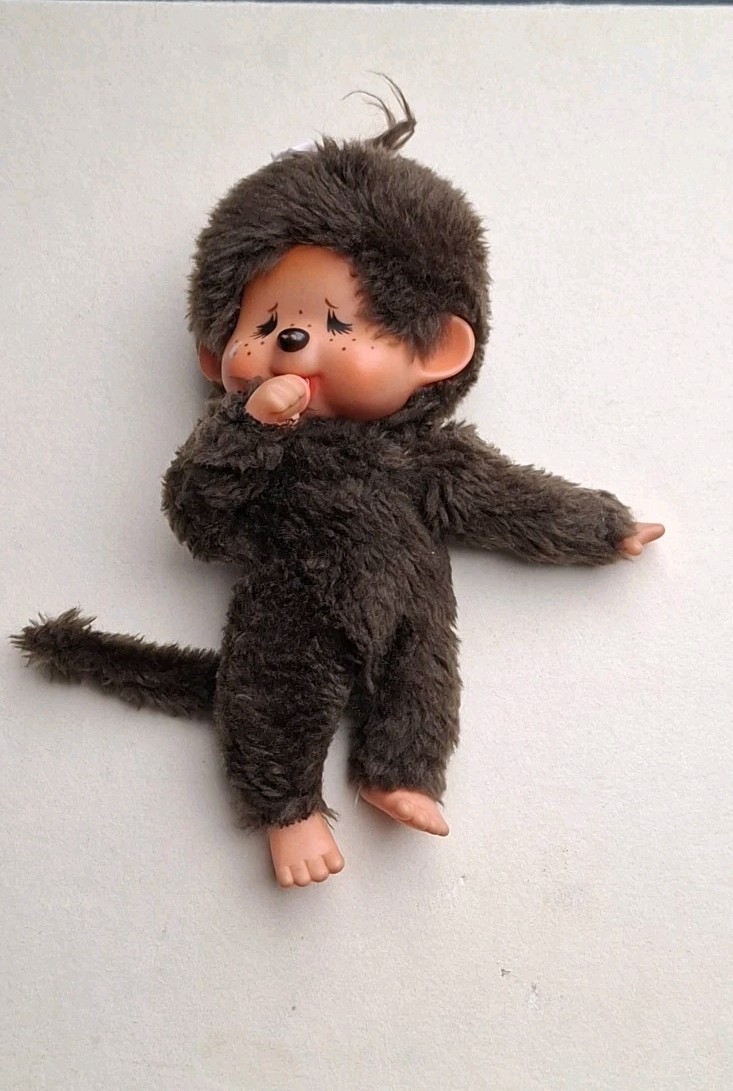 RARE Monchhichi 1st Series 1974 Japan Original Sekiguchi Doll with Pacifier