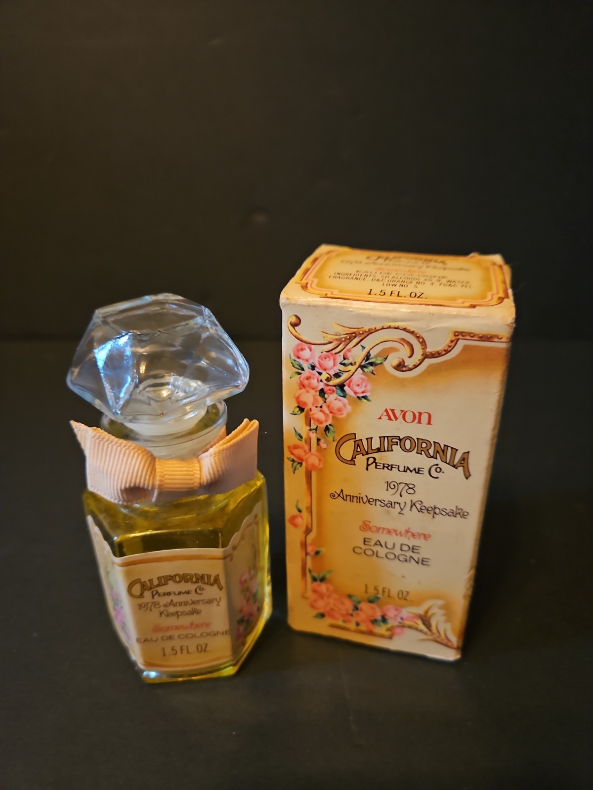 Avon California Perfume Co. 1978 Anniversary Keepsake Somewhere FULL 1.5oz