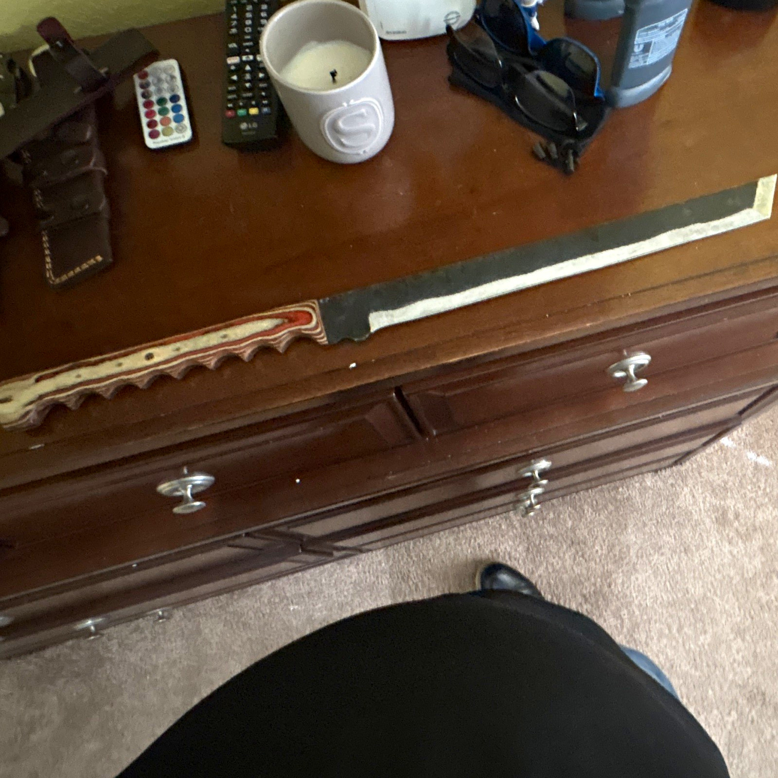EH Forged Knives 1095 Handmade katana wood handle Full Tang W/Sheath