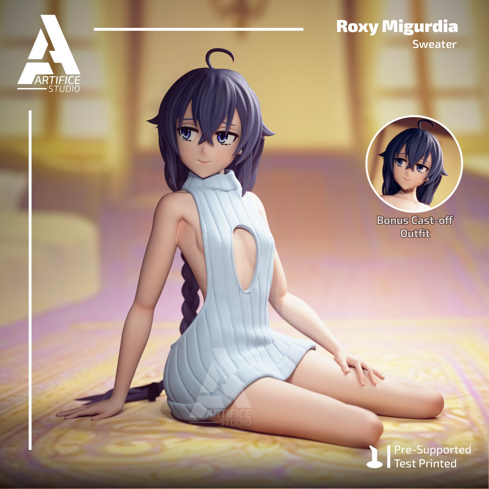 1:8 Roxy Migurdia Mushoku Tensei Fan Art UNPAINTED Resin Garage Kit
