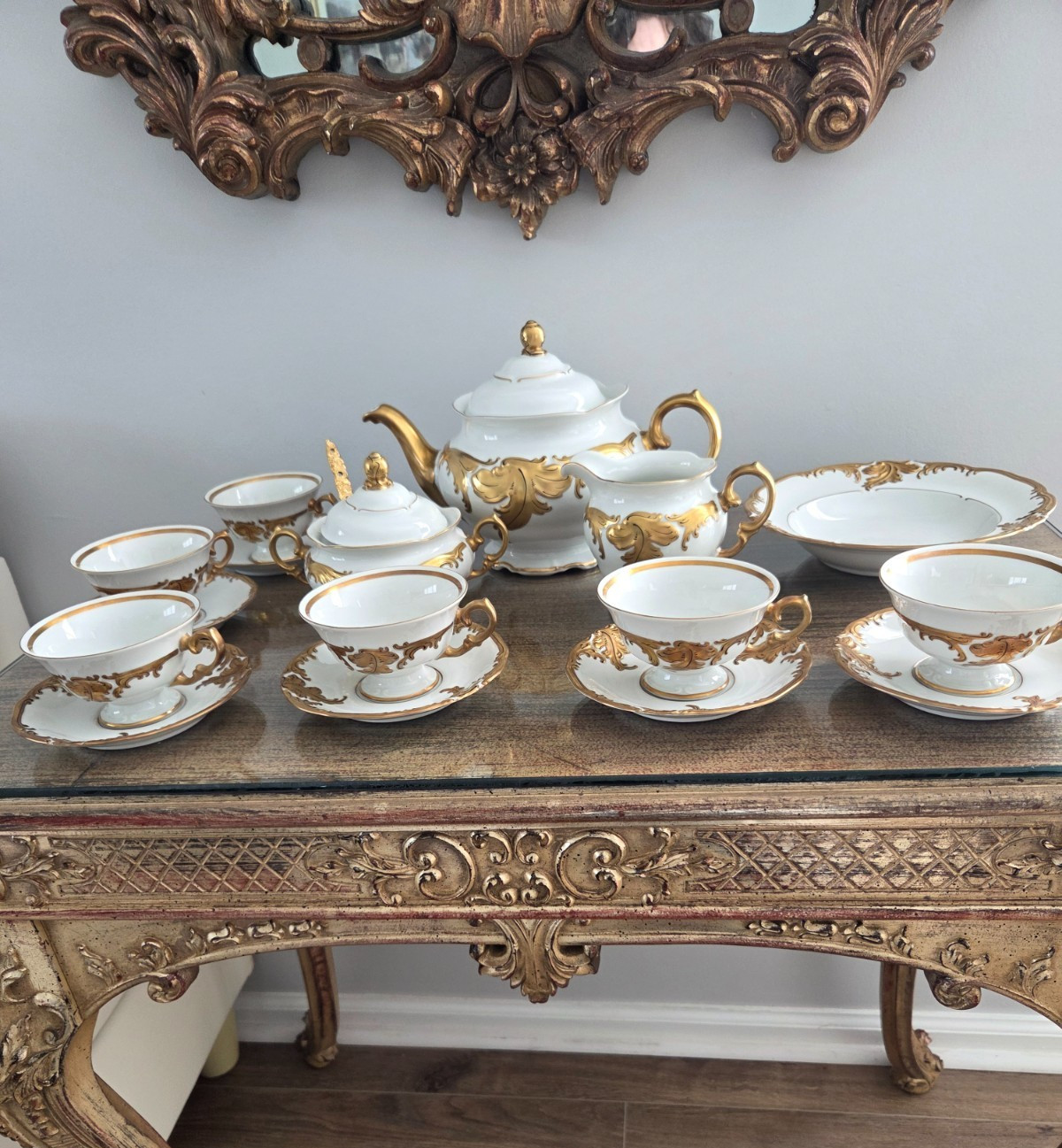 Vintage Walbrzych 19 Piece Tea Pot Set Service for 6