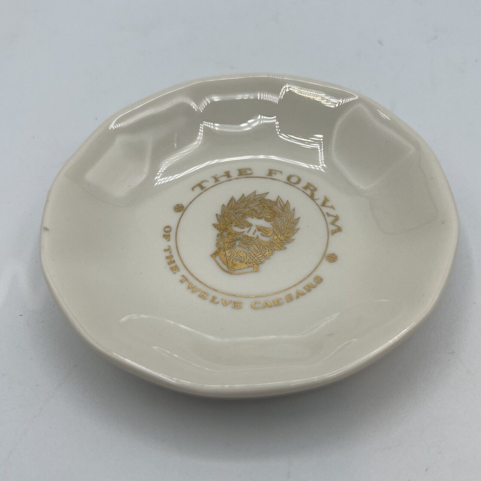 Vtg The Forum Of Twelve Caesars NYC Restaurant Ashtray Trinket Butter Pat Mayer Vtg The Forum Of Twelve Caesars NYC Restaurant Ashtray Trinket Butter Pat Mayer