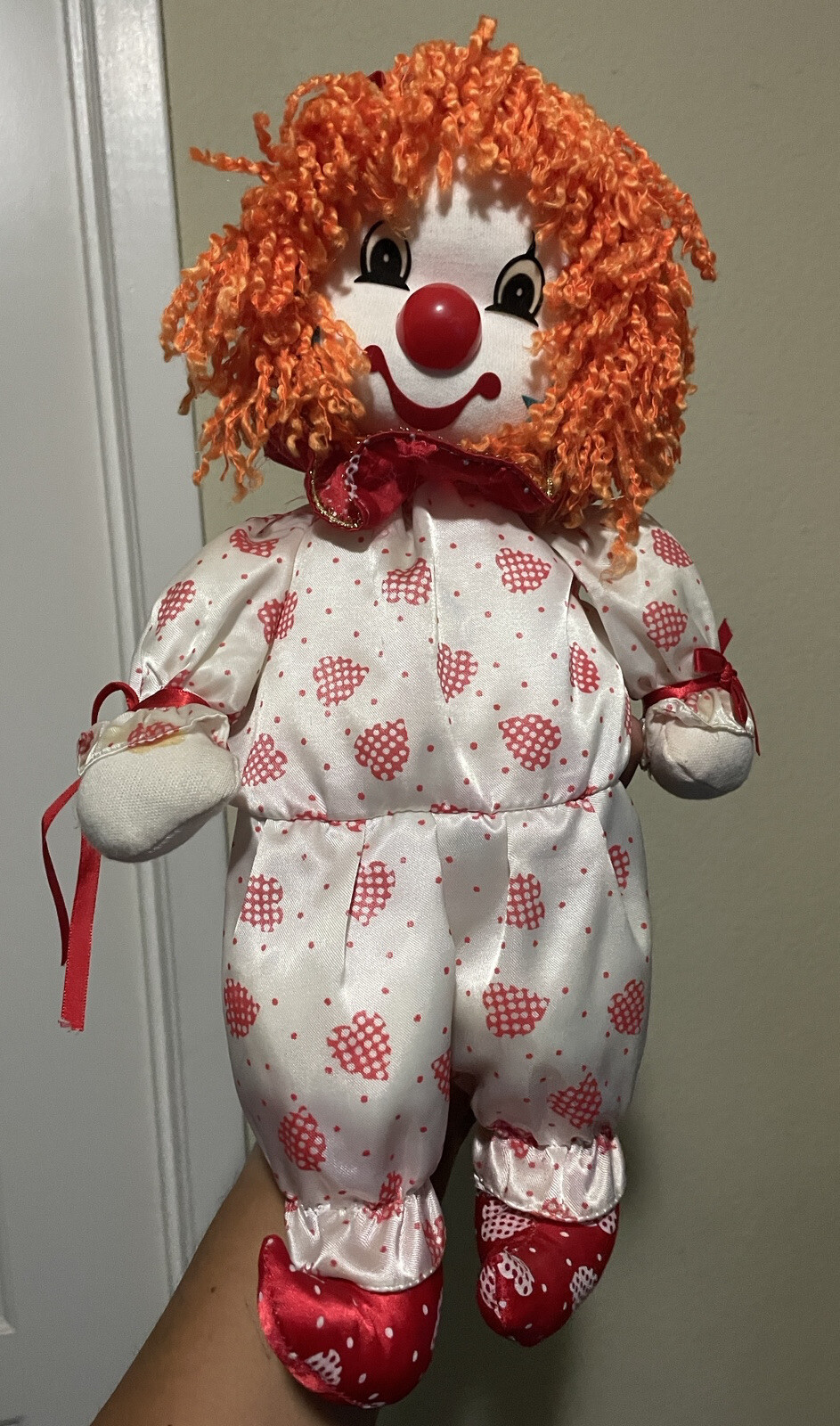 Vintage Clown Toy Faratak Inc Wind Up Musical Clowns Rare 1980s Hearts