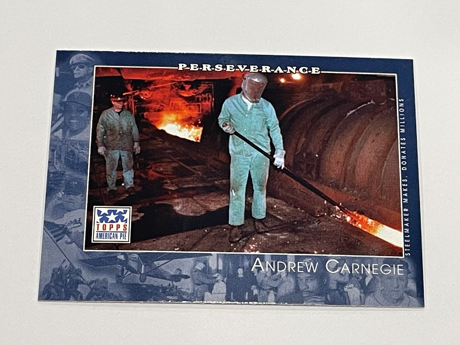 2002 Topps American Pie Spirit of America #112 - Andrew Carnegie - Perseverance