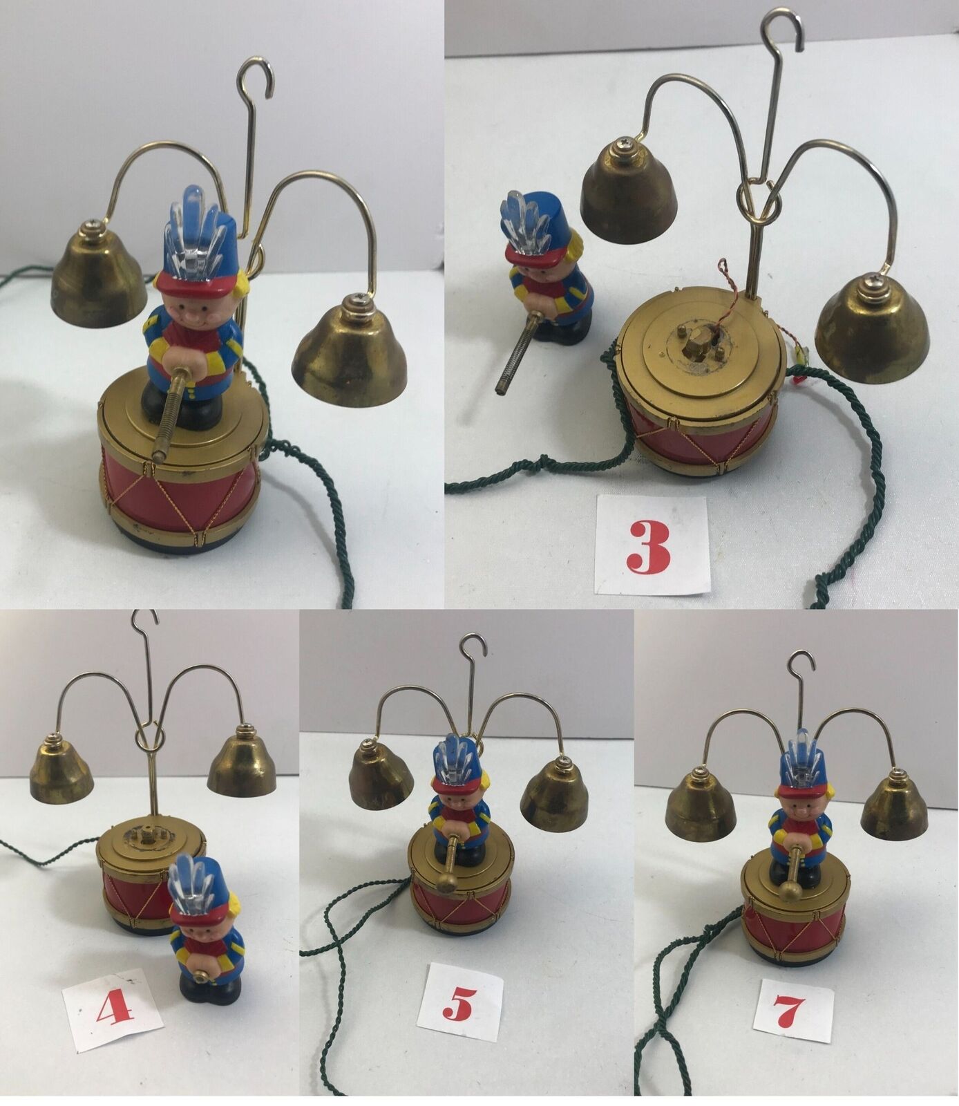 Mr. Christmas Santa\'s Marching Band Soldiers (2,3,4,5,7) for Parts needs TLC