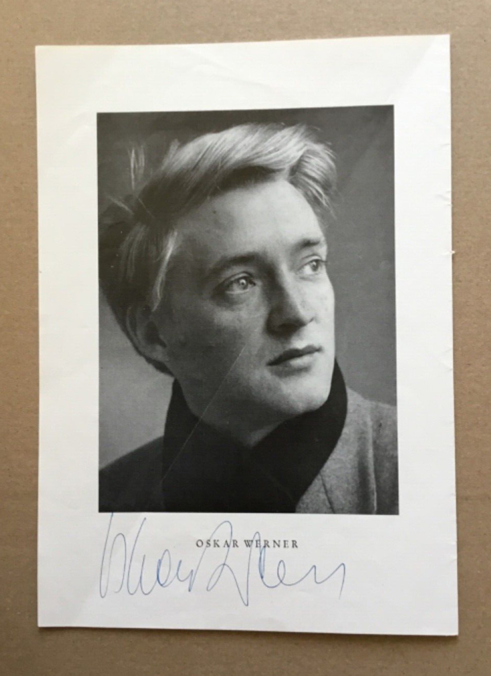 Oskar Werner (5 Original Autographs on Booklet \'57) \