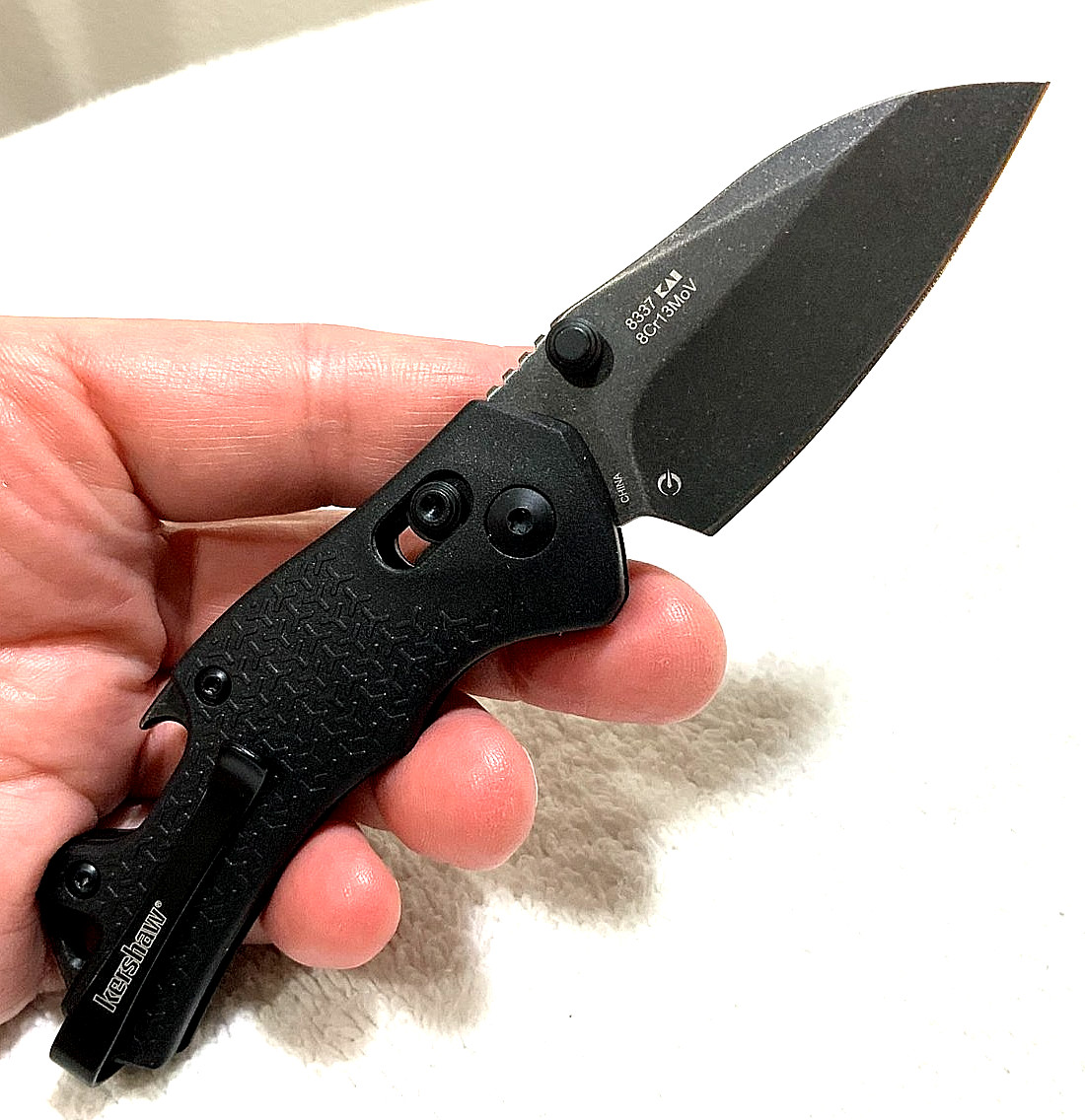 Kershaw Craze DuraLock Glass Nylon Handle KS8337 Reverse Tanto Pocket Knife