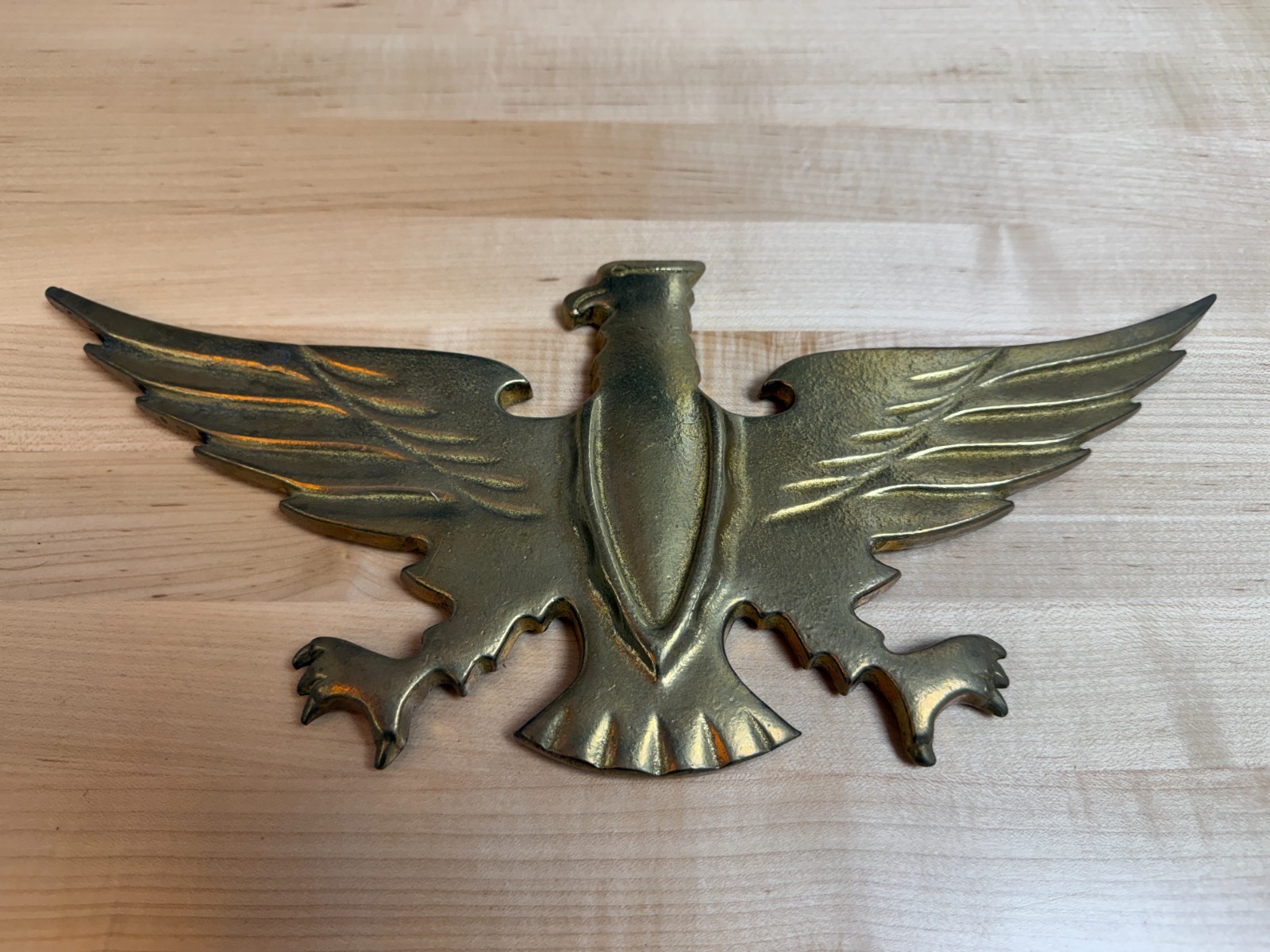 Vintage Eagle Continental Trailways Bus Gold Finish Emblem