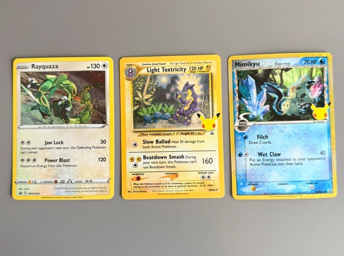 @GALAXY SWIRL LOT OF 3@ Rayquaza , Light Toxtricity, Mimikyu ALL SWIRLED UP