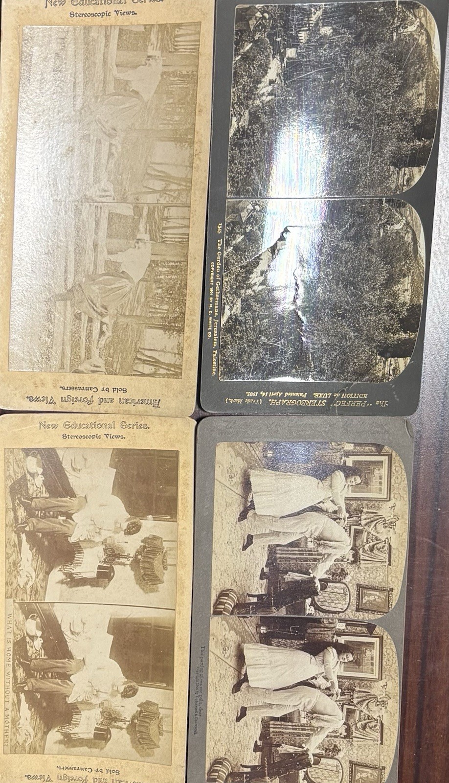 Vintage Stereoview Cards - Lot of 4 - Places & Travel Views
