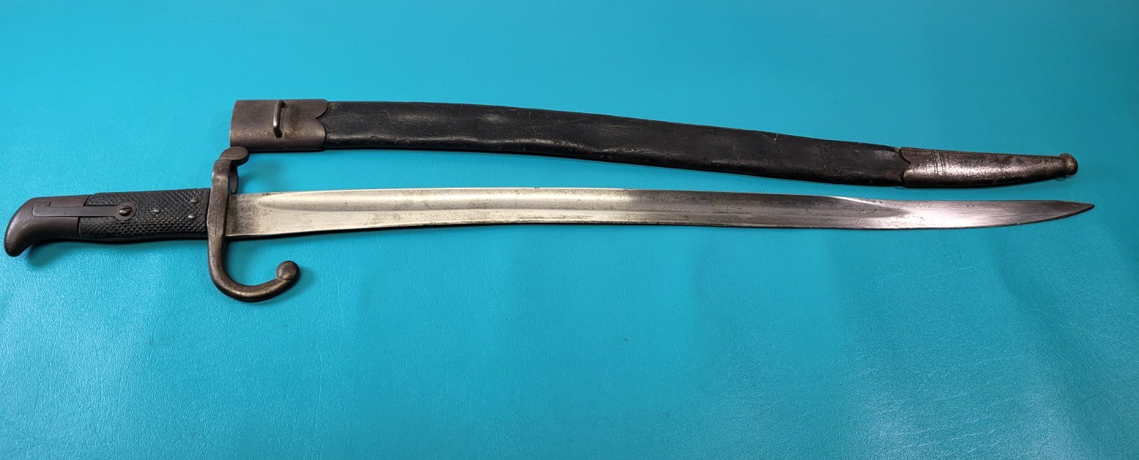 German Made Danish Model 1867 Remington Bayonet 1st Var Unit Mrk + Sheath TR1637