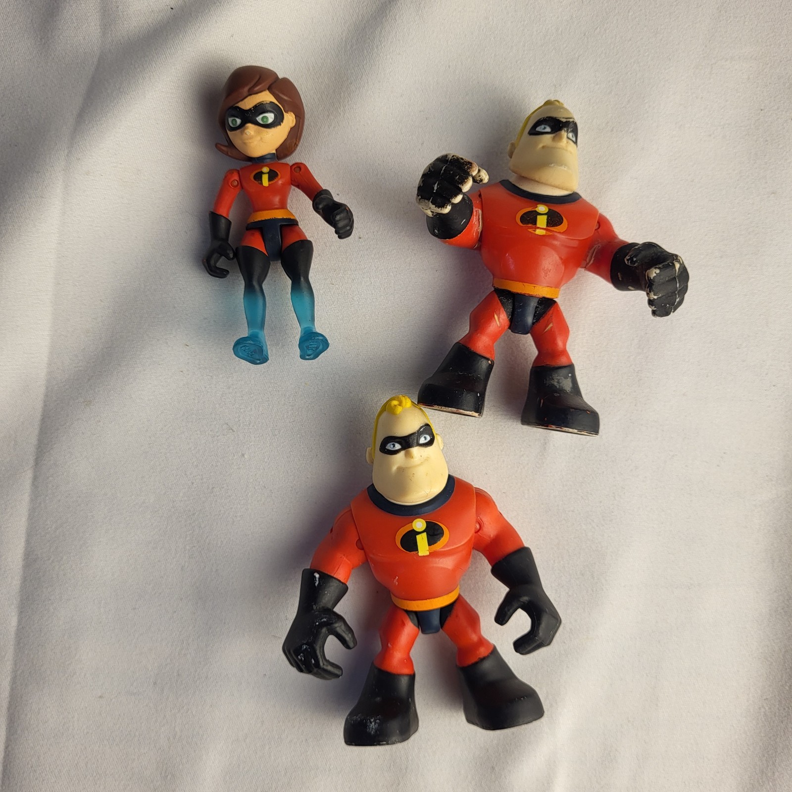 Disney Pixar The Incredibles Figurines Set Of 3 Posable