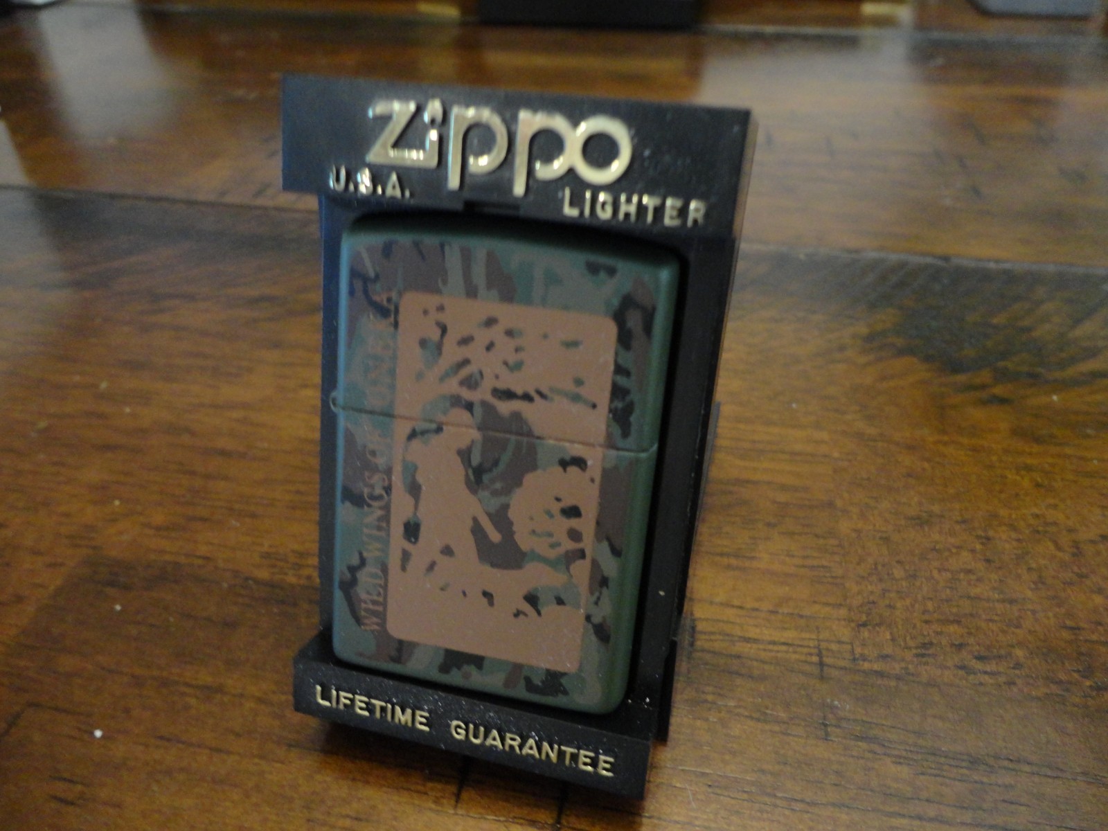 WILD WINGS OF ONEKA CAMO ZIPPO LIGHTER MINT IN BOX 1998 WILD WINGS OF ONEKA CAMO ZIPPO LIGHTER MINT IN BOX 1998