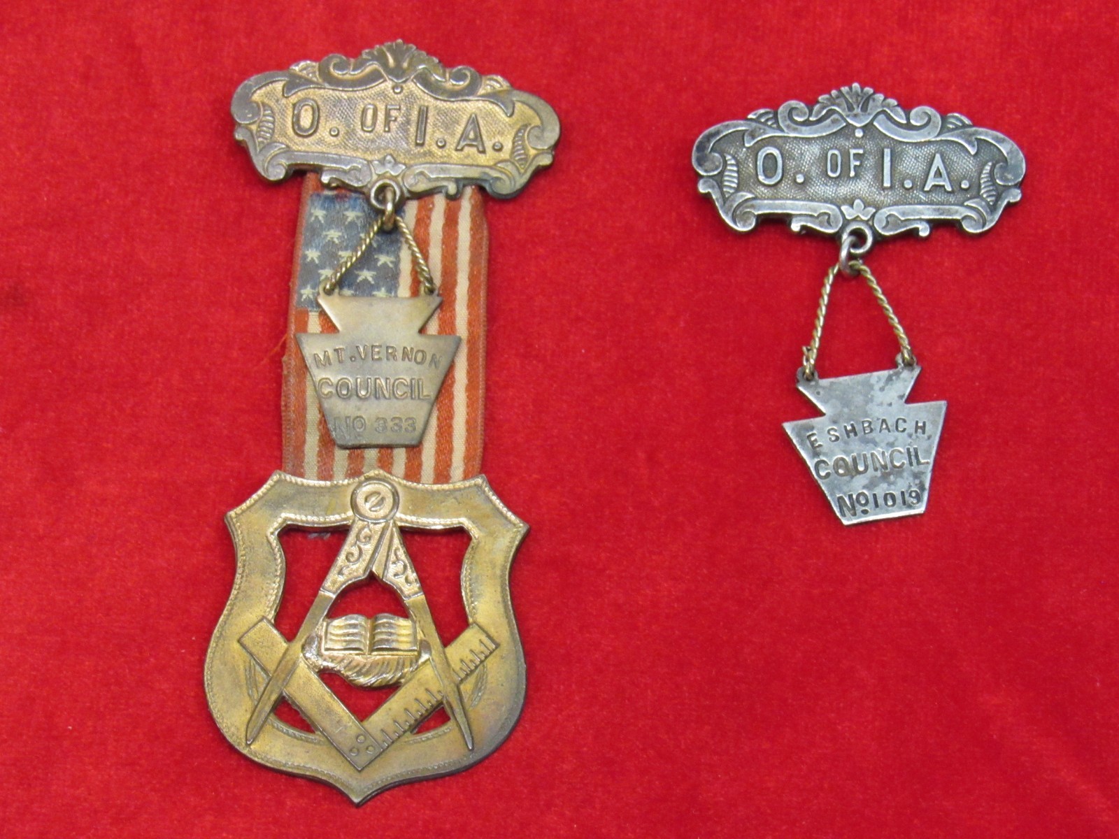 Antique/ Vintage Order of Independent Americans Pin/Ribbon.