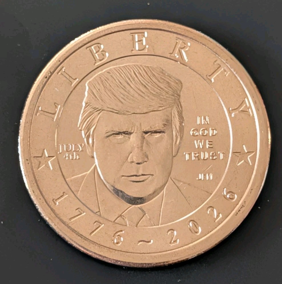 2026 Donald Trump $1 July 4th Privy Mark 250th Anniversary Coin In Hand