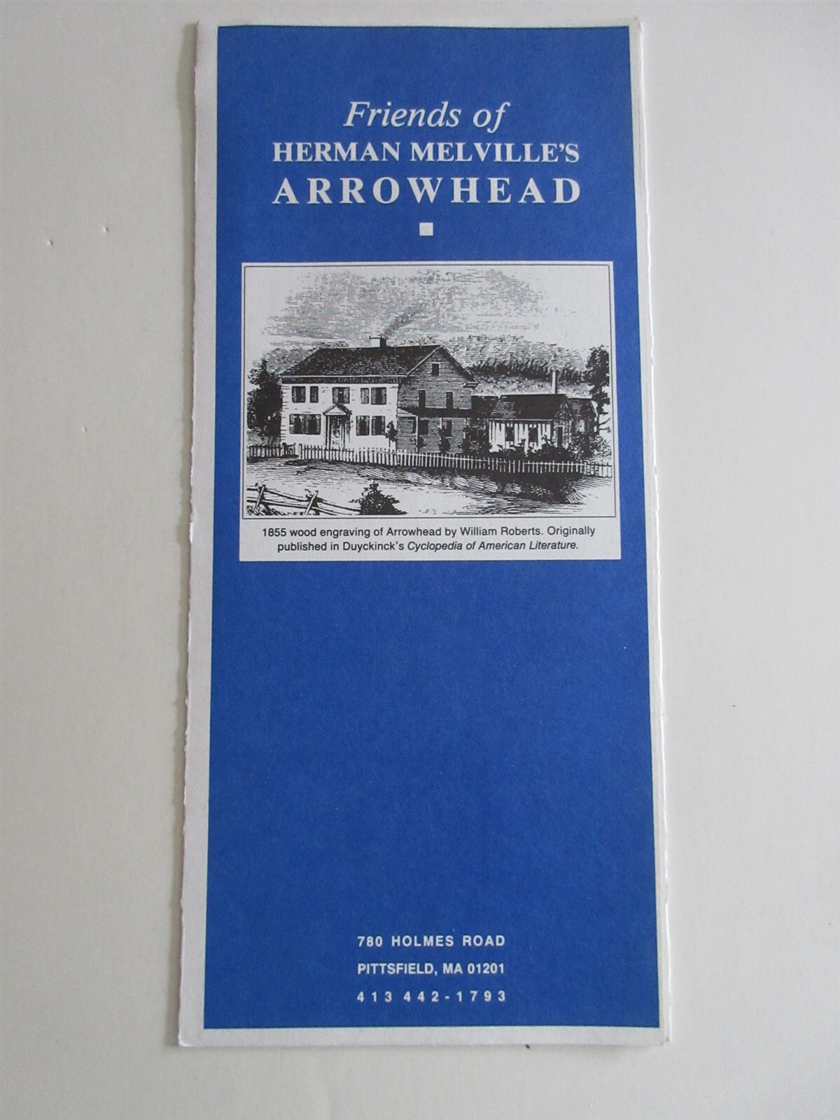 Friends of Herman Melville\'s ARROWHEAD membership brochure Pittsfield MA