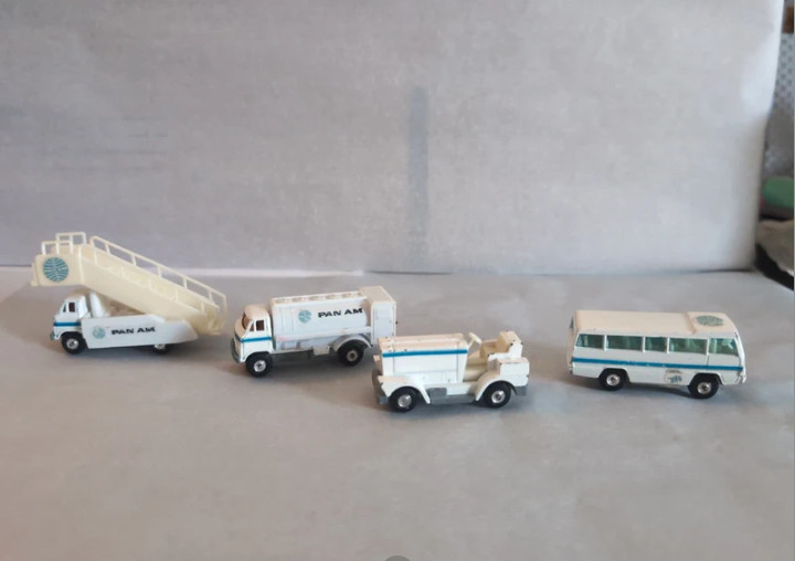 Vintage 1970s Bandai Pan Am Airport Vehicles Lot - Made in Japan (4 Pcs) Vintage 1970s Bandai Pan Am Airport Vehicles Lot - Made in Japan (4 Pcs)