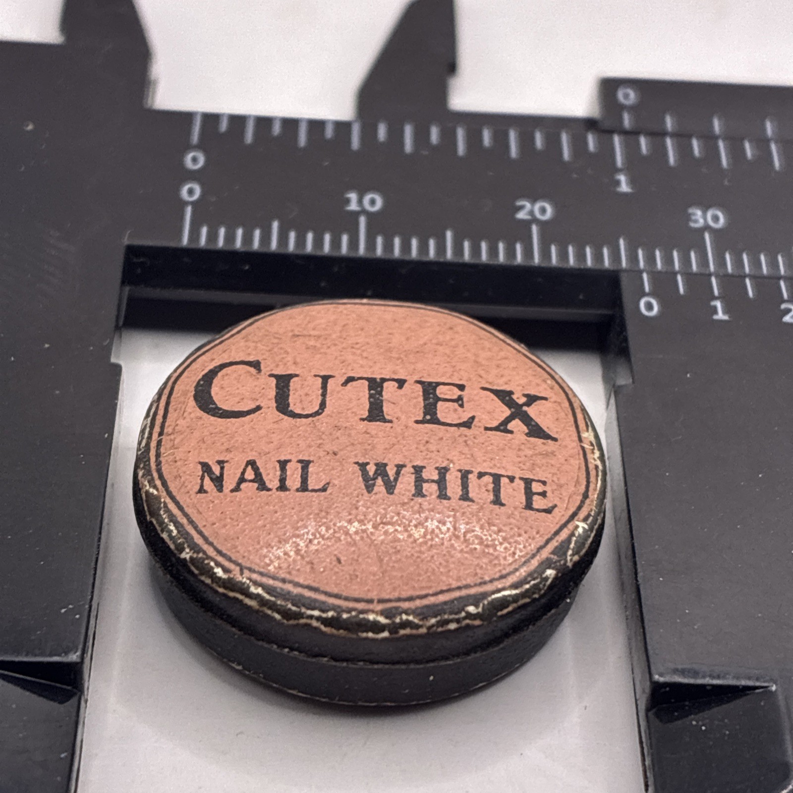 Antique Cutex Nail White Tin 1910s 1920s Vintage Manicure Makeup Vanity NYC 