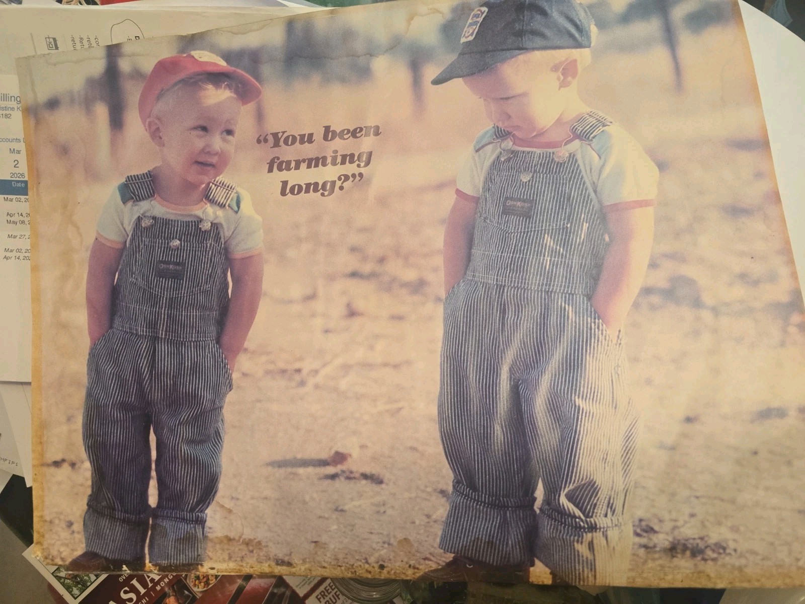 Vintage 1983 Country Kids Poster “You Been Farming Long?” Farm Boys Americana Vintage 1983 Country Kids Poster “You Been Farming Long?” Farm Boys Americana