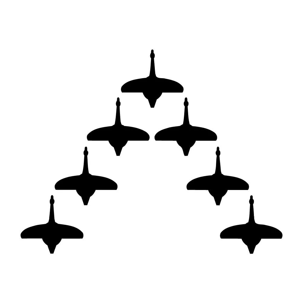 Geese Goose Duck V Formation Migration Decal Sticker Black Die Cut Vinyl