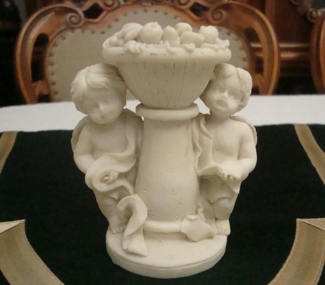 Statuette. Antique Petit Polymer Hermantia Candle Holder. Masterpiece. Amazing