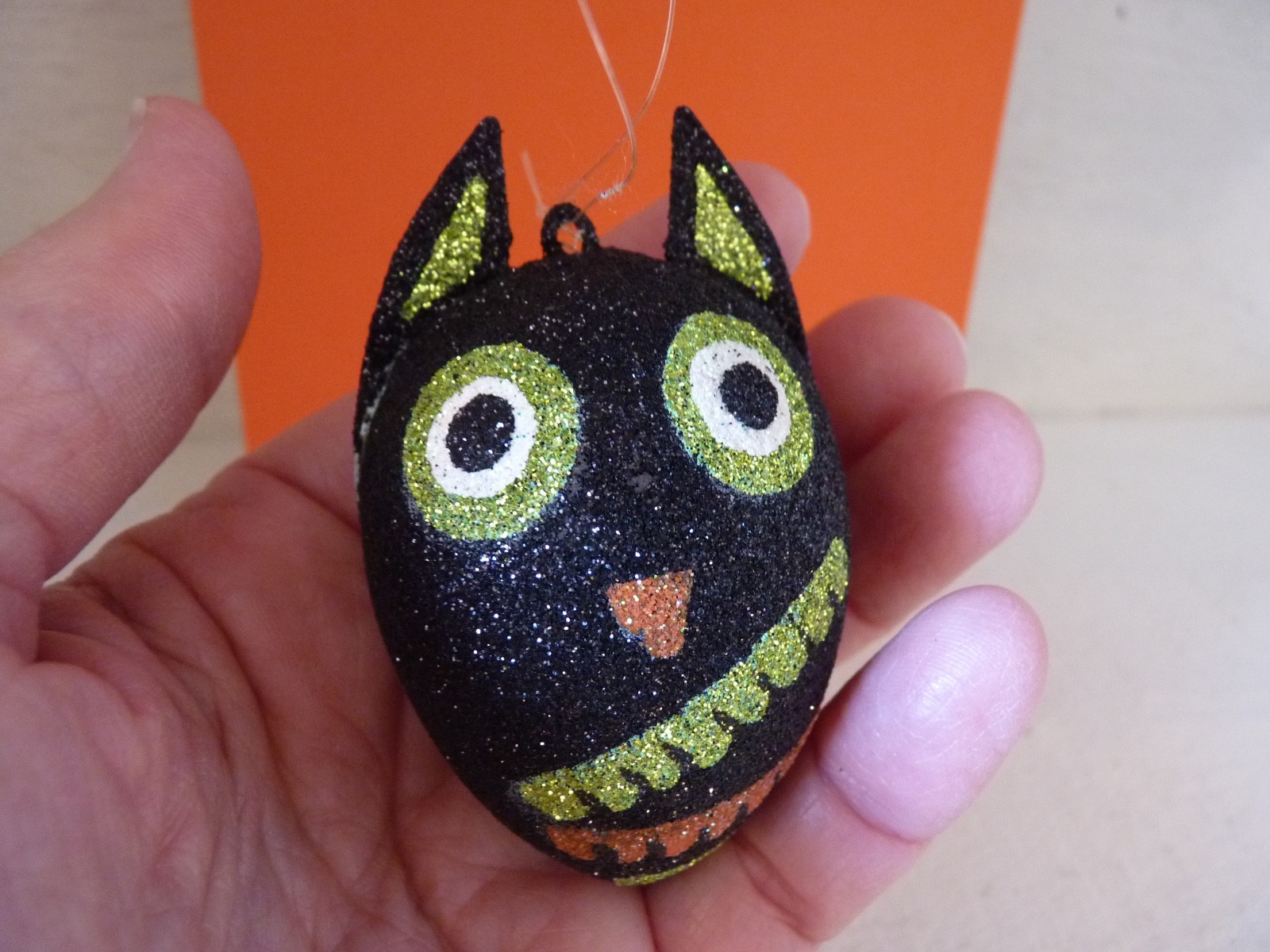 Halloween Pier 1 Owl Ornament Glittery