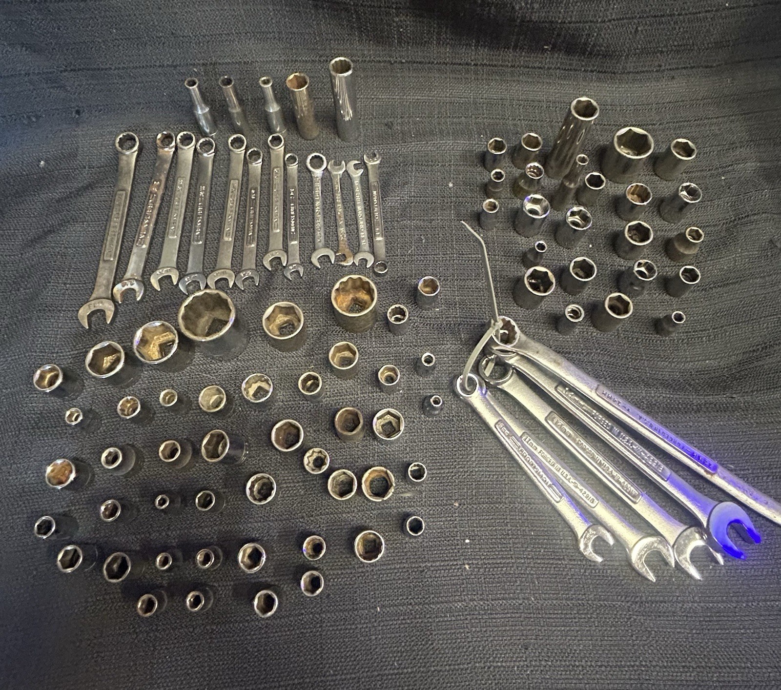 Vintage Craftsman USA Mixed Lot Around 90 Pieces Mostly 1/4 Inch Some Double Vintage Craftsman USA Mixed Lot Around 90 Pieces Mostly 1/4 Inch Some Double