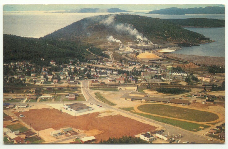 Marathon Ontario Vintage Aerial View Postcard Canada