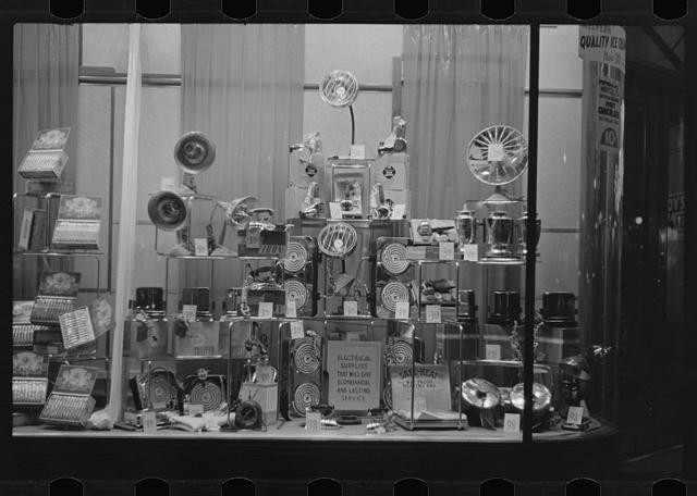 Washington D.C. 1938 Drugstore Window Display Electric Fans Appliances