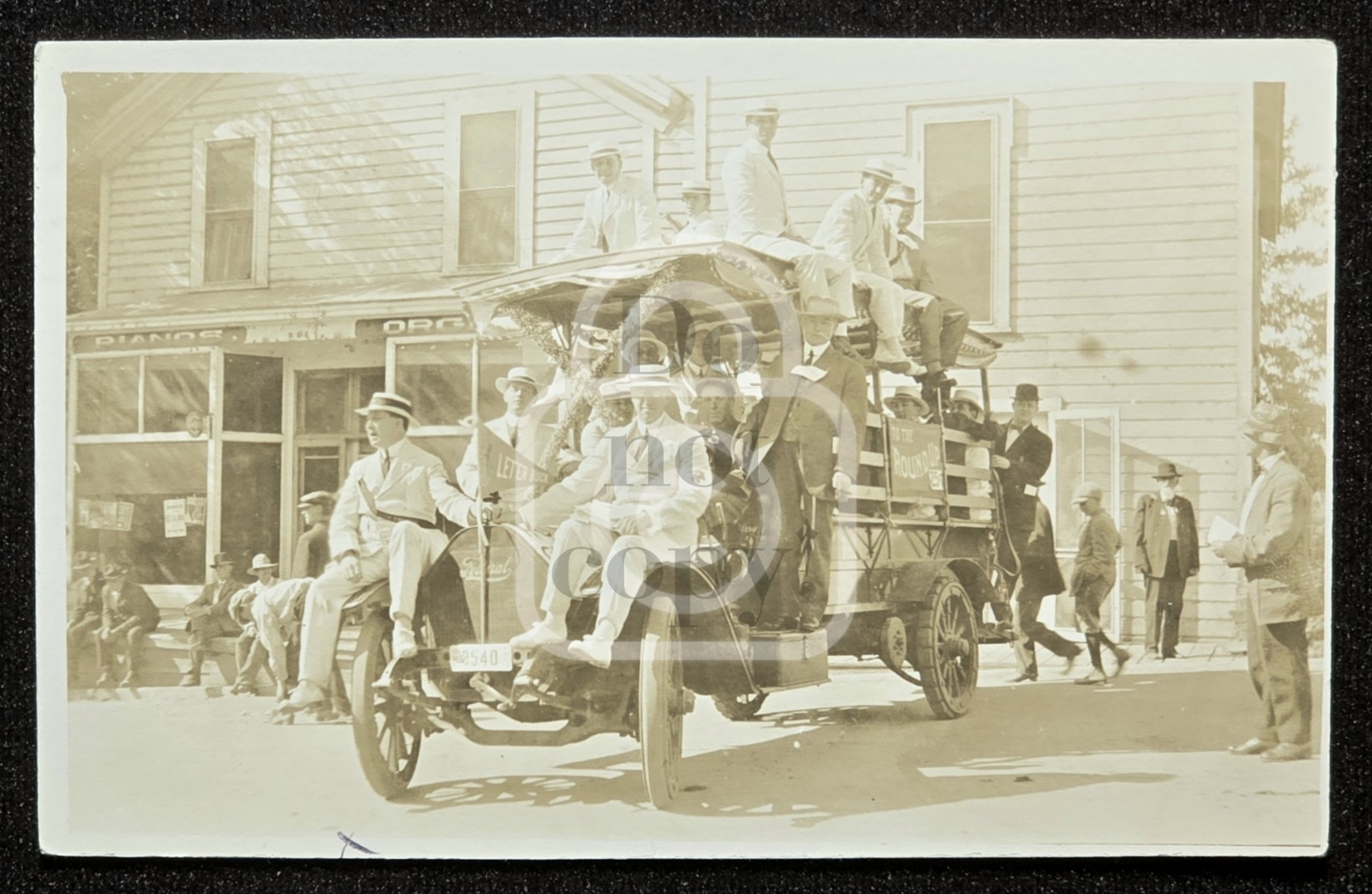 RPPC Dignitaries on Parade Car. Pendleton Round Up, Oregon. C 1910 Umatilla Co
