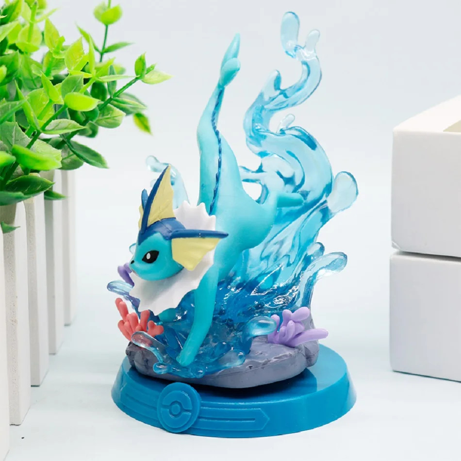 Pokemon Vaporeon Figure Anime Desktop Collectible Display Model Pokemon Vaporeon Figure Anime Desktop Collectible Display Model